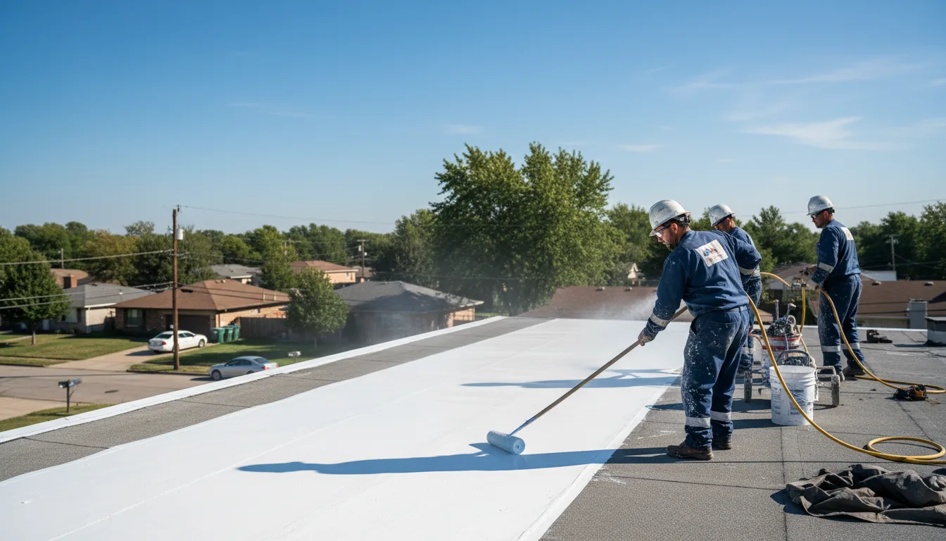 Commercial roof coating in Woodville, MS near me